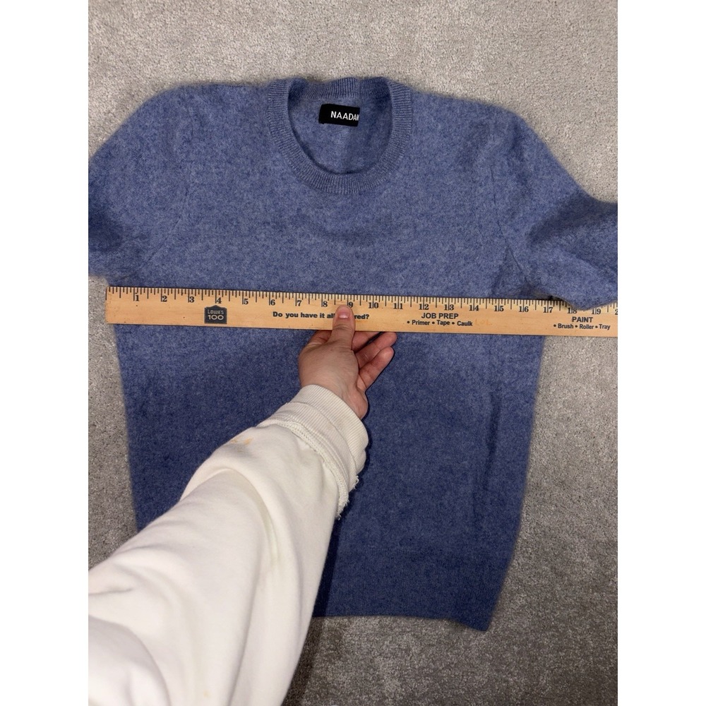 naadam cashmere sweater women blue medium (fits mire like a small) - Picture 8 of 11
